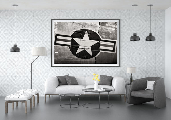 Vintage WWII USA Fighter Aircraft Insignia Detail | Wall Art