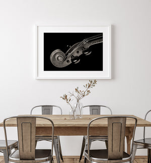 Klassiek instrument in zwart-wit artwork