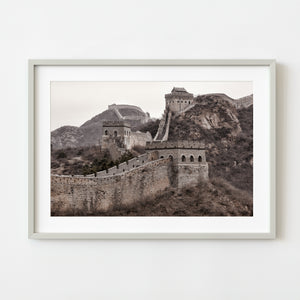 Great Wall of China black and white