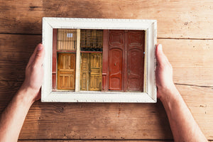 Urban textures and weathered façade print