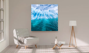Blue white natural art print
