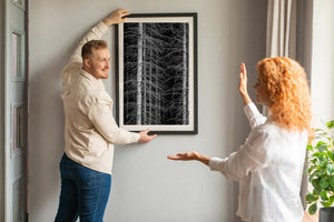 Canadian forest study with repeating tree lines