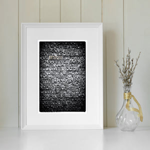 Word artistic plague with word Jesus | Photo Art Print fine art photographic print