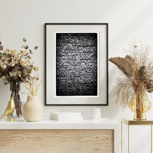 Word artistic plague with word Jesus | Photo Art Print fine art photographic print