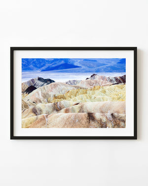 Colourful folded badlands at Zabriskie Point in Death Valley