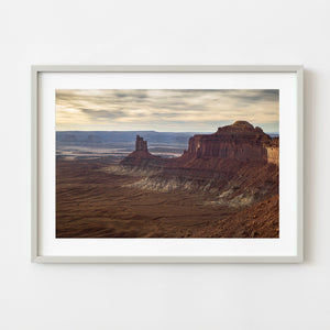 Canyonlands National Park landscape with red sandstone buttes and cliffs