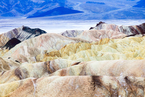Layered mineral ridges at Zabriskie Point California
