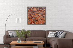 Captivating aerial view of Dubrovnik Croatia Orange Roofs