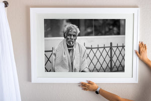 Close street portrait of a bearded man in Mysore India