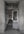 Black and white Ellis Island Hospital corridor and old door