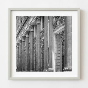 Grand repeating columns on an ornate building in Havana Cuba