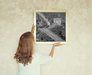 Historic Great Wall watchtower surrounded by steep terrain
