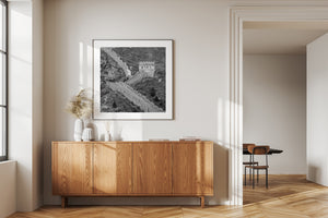Great Wall stone stairways crossing a mountain landscape