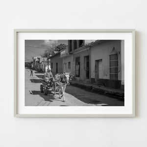 Horse drawn carriage on a street in Trinidad Cuba