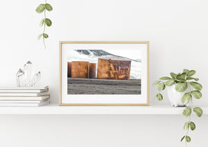 Whalers Bay Rusted Storage Tanks Antarctica Colour Industrial Photography