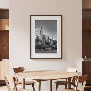 Art Deco landmarks within layered Midtown Manhattan skyline