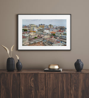 Colorful urban architecture across Havana Cuba