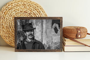 Street portrait of a man in Sighisoara Romania
