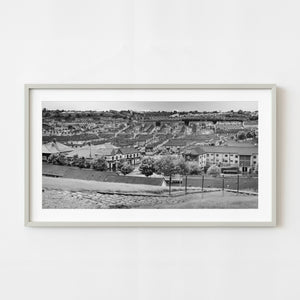 Black and white cityscape of Rosemount Northern Ireland