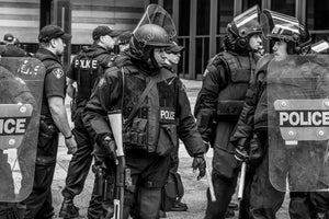 Police officers in riot gear during Toronto G20 demonstrations