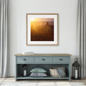 Warm wall art fine art print with reds oranges and golds