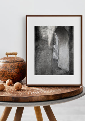 Weathered interior arch and textured walls inside a Cuban church