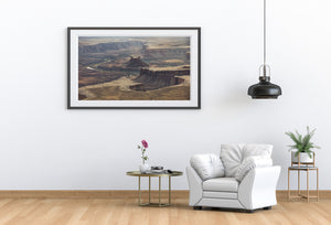 Wide Utah canyon landscape with river and sandstone cliffs