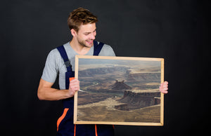 Canyonlands desert landscape with buttes cliffs and river