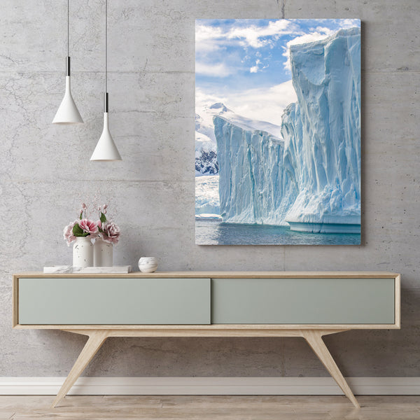 Tall Wall of Antarctica Iceberg | Photo Art Print fine art photographic print