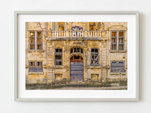 Abandoned Hotel Front Facade Eerie Beauty | Photo Art Print fine art photographic print