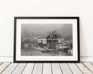 British Columbia abandoned boathouse wall art