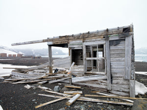 whalers bay antarctic ruin print