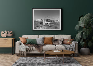 Rustic Abandoned Fuel Truck on Route 66 Nebraska Border | Photo Art Print fine art photographic print