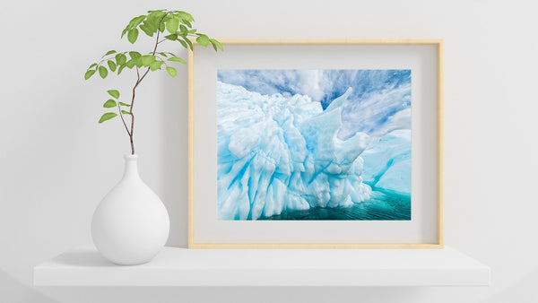 Abstract Beauty of Antarctica's Icebergs Unveiled in Sculpture | Photo Art Print fine art photographic print