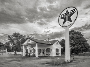 Fascino retrò della Texaco di Dwight Illinois Ambler sulla Route 66 | Foto Stampa d’arte Fine Art stampa fotografica