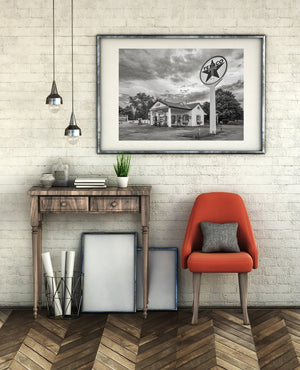 Retro Charm of Dwight Illinois Ambler's Texaco on Route 66 | Photo Art Print fine art photographic print