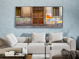 Vintage Charm and Cultural Heritage of Ancient Door in Florence | Photo Art Print fine art photographic print