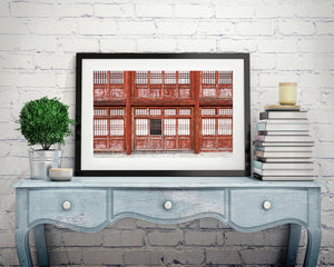 Ancient Red Doors at the Wall of China | Photo Art Print fine art photographic print