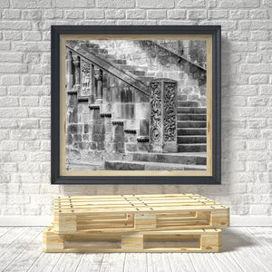Ancient Stairs of Barcelona Spain Architectural | Photo Art Print fine art photographic print