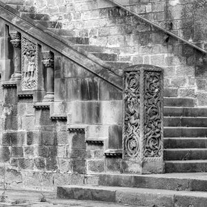 Ancient Stairs of Barcelona Spain Architectural | Photo Art Print fine art photographic print