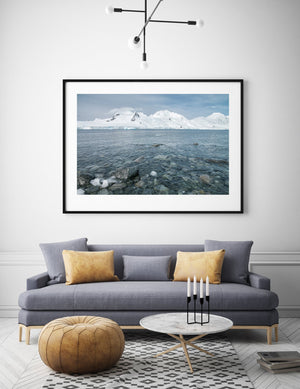 Frozen Southern Ocean in Antarctica Distant Mountains | Photo Art Print fine art photographic print