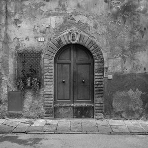 Alte toskanische abgerundete Tür | Foto Kunstdruck Fine Art Fotodruck