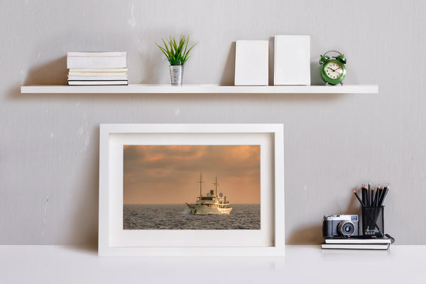 Beautiful classic yacht in the Bahamas | Photo Art Print fine art photographic print