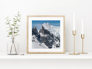 Beautiful detailed mountainscape on a sunny Antarctica day | Photo Art Print fine art photographic print