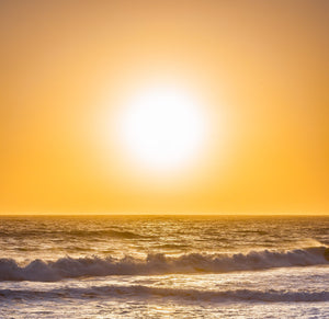 Beautiful orange sunset sky over the California coast | Photo Art Print fine art photographic print