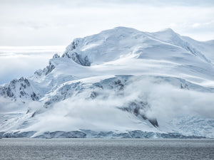 Beautiful snow covered mountains and ice cliffs in Antarctica | Photo Art Print fine art photographic print