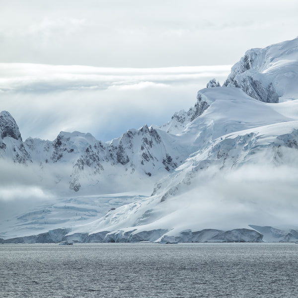 Beautiful snow covered mountains in Antarctica | Photo Art Print fine art photographic print