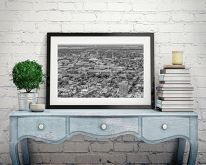 Black and white aerial view Charleston SC | Photo Art Print fine art photographic print
