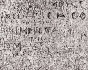 Blarney castle etched graffiti | Photo Art Print fine art photographic print