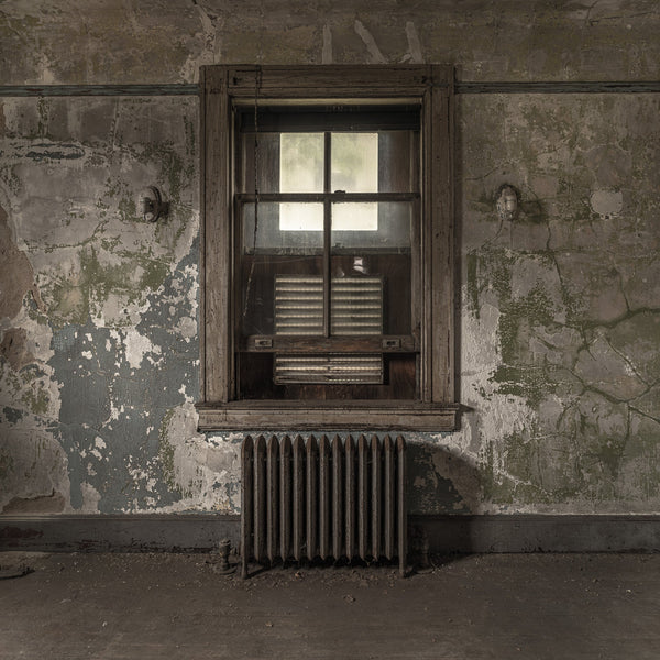 Boarded up office in Ellis Island Abandoned Hospital | Photo Art Print fine art photographic print